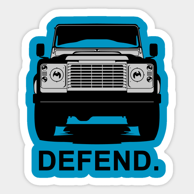 Land Rover Defender Sticker by mufflebox